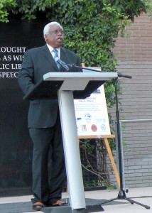 Ralph Rivers delivering MLK speech